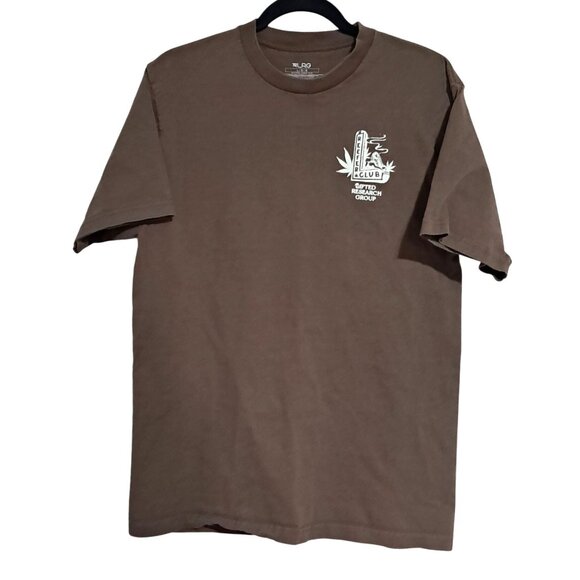 LRG Mens Reefer Club Most High Graphic T-Shirt Brown L/G 100% Cotton Crew Neck S - Picture 2 of 7